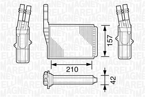 MAGNETI MARELLI Теплообменник, отопление салона 350218161000